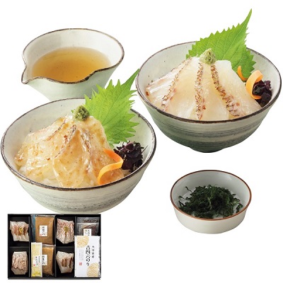 福岡 アキラ水産　玄界灘の天然真鯛鯛茶漬け4食セット