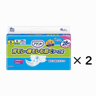 Amazon | アテント テープ式 Mサイズ 消臭効果付き 背モレ・横