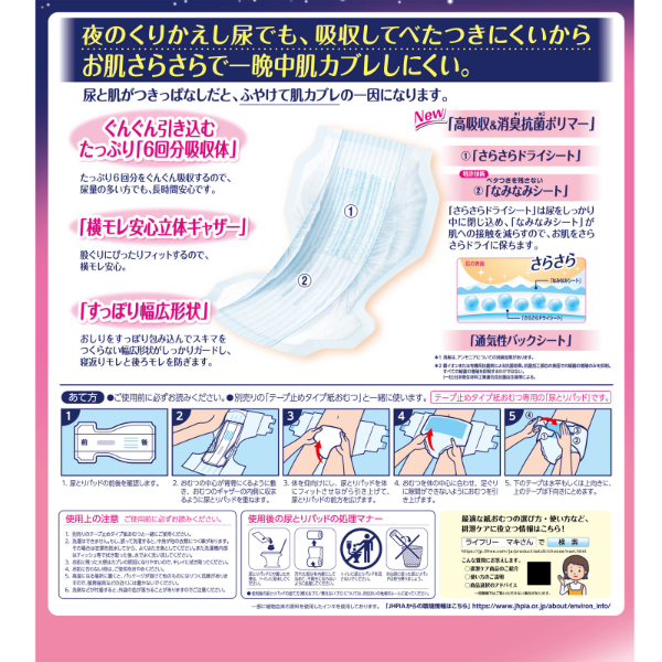 ユニ・チャーム ライフリー 一晩中お肌あんしん尿とりパッド22