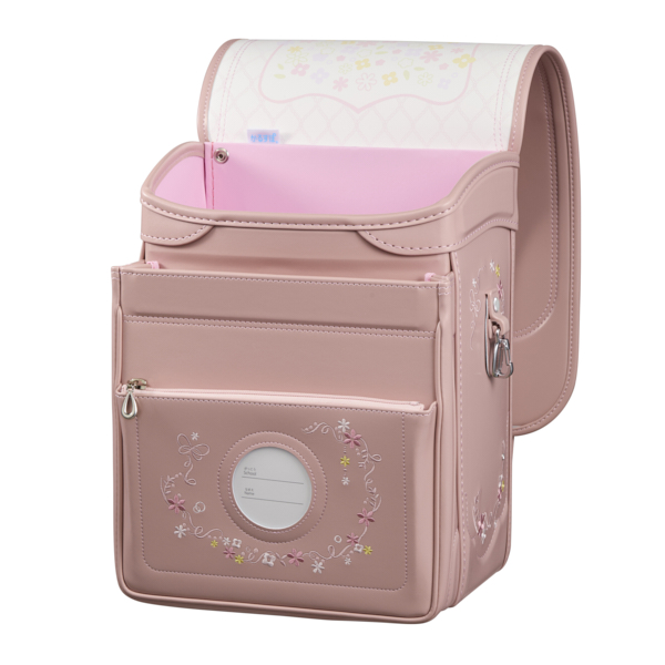 かるすぽ みらいポケット フローラルバスケット コーラルピンク