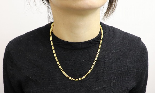 喜平ネックレス　GIIW32 6面カット ダブル喜平ネックレス 18k gp ヒップホップ 大人 B系