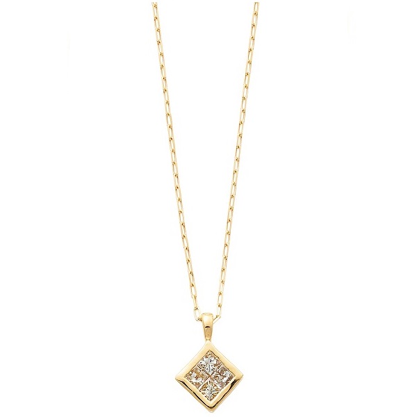 18Kイエローゴールド/ダイヤ
ドリームスペルラウンド ピアス K18イエローゴールド ダイヤネックレス計0.1ct【商品お渡し日：9