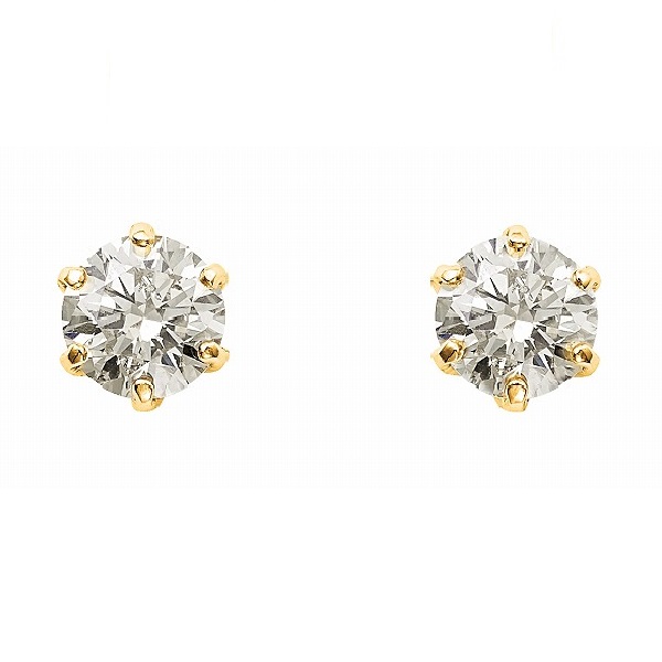 K18 ダイヤモンド スタッドピアス 0.10 ct 楽天市場】ダイヤモンド合計0.10ct ピアスK18 ダイヤモンド