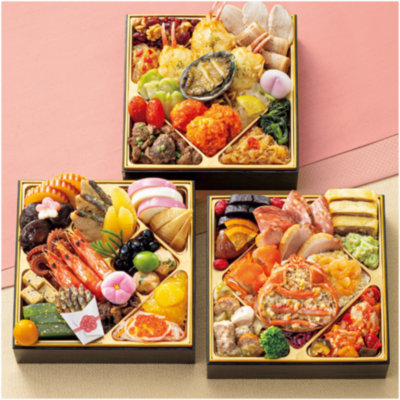 【芝濱膳】 和洋中おせち三段重「五萬福」