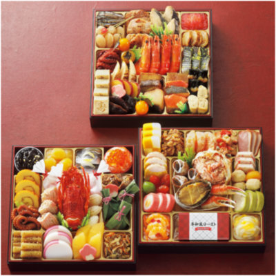 店頭受取【千賀屋】 迎春おせち料理 和洋三段重「慶運」