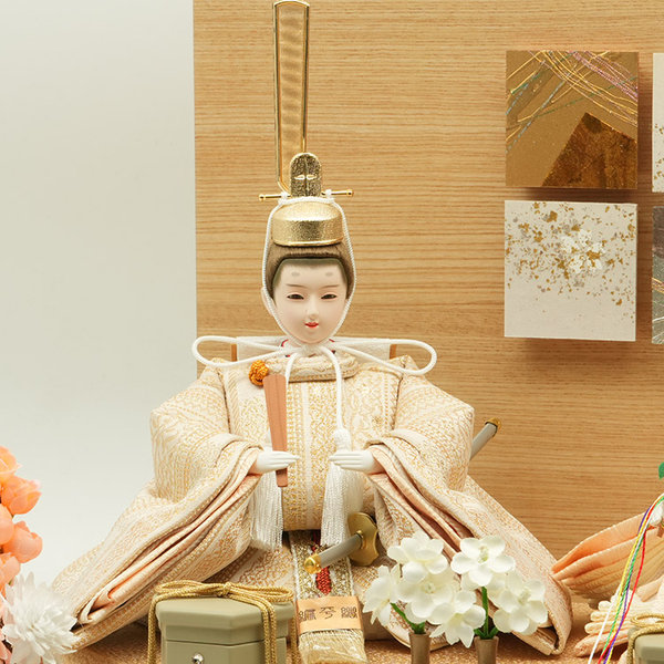 掛軸 ひなまつり 雛人形 お雛様 美品 親王 金彩 木箱 壁飾り 吉徳 親王ケース飾り「金彩突板屏風」 | イオン東北オンライン