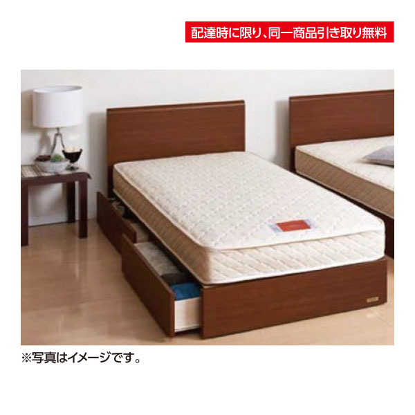 ニトリ　セミダブル ベッドフレーム マットレスセット　ブラウン 引き出し付き ニトリ セミダブル ベッドフレーム マットレスセット ブラウン