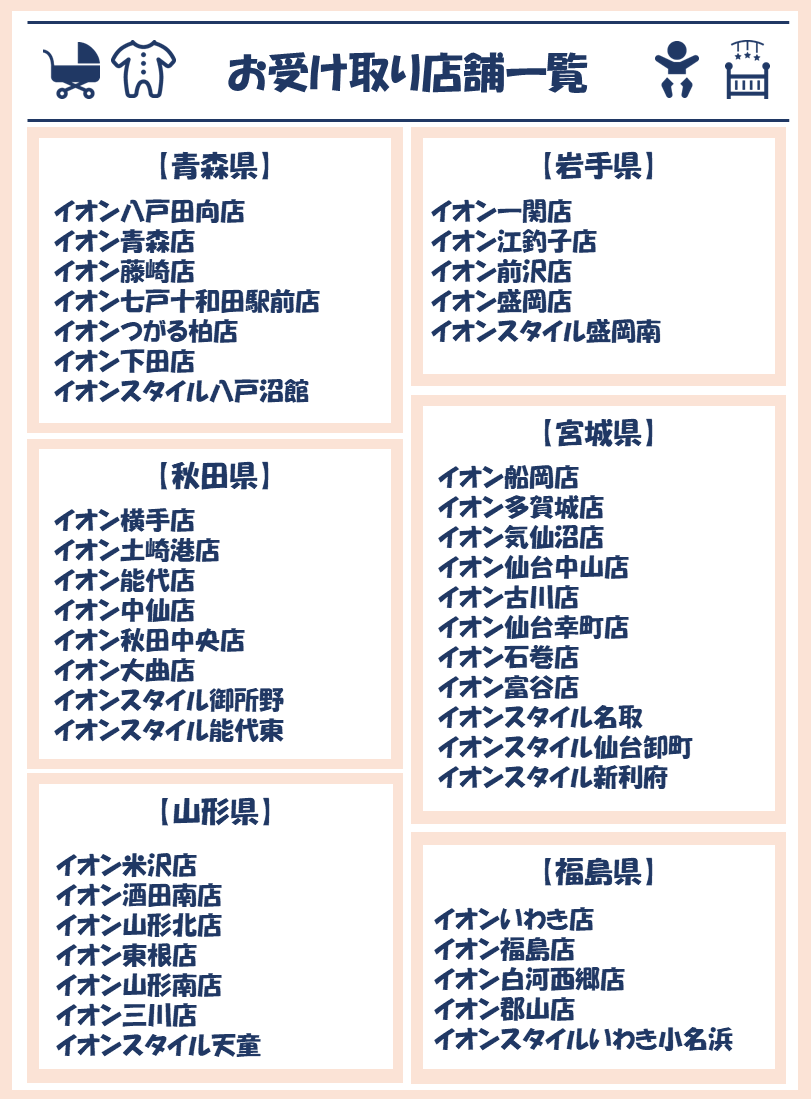 お受け取り店舗一覧