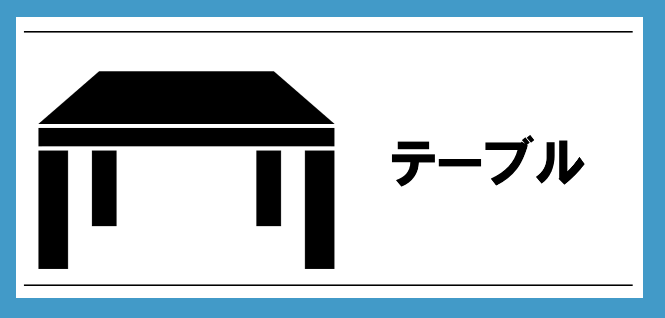 テーブルはこちら