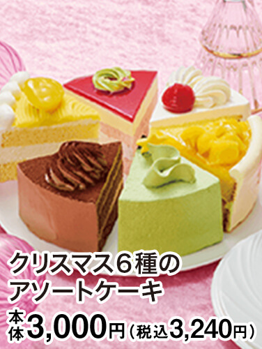 クリスマス6種のアソートケーキ