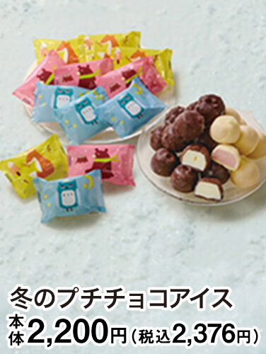 冬のプチチョコアイス 本体2,200円（税込2,376円）