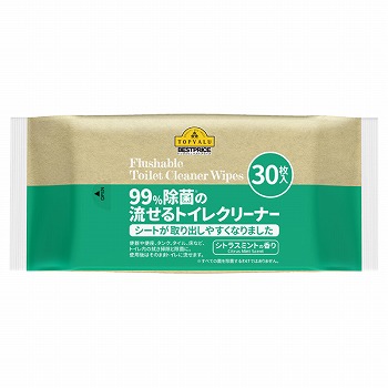トップバリュベストプライス 99％除菌 流せるトイレクリーナー 30