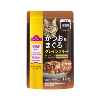 ペット用品】トップバリュ キャットフード かつお＆まぐろ グルテン