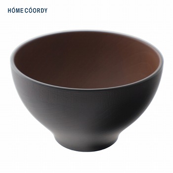 会津塗　茶碗 HOME COORDY 会津塗汁椀〈布目木彫〉 二分艶黒茶