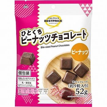 トップバリュベストプライス ひとくちピーナッツチョコ 52g
