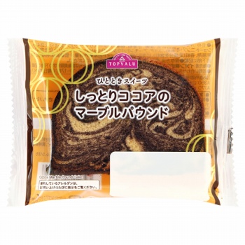 トップバリュ 個食スイーツ しっとりココアのマーブルパウンド 1個入
