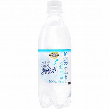 ベストウォーター500ml トップバリュ ベストプライス ラベルレス 天然水（北海道） ５００ｍｌ