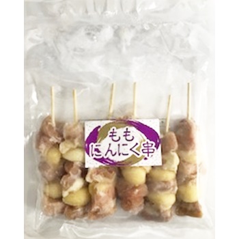 冷凍】中央食品 鶏ももにんにく串 240g（40g×6本