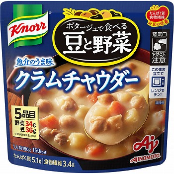 味の素 クノール ポタージュで食べる豆と野菜 クラムチャウダー １８０ｇ イオン秋田中央店 ネットスーパー