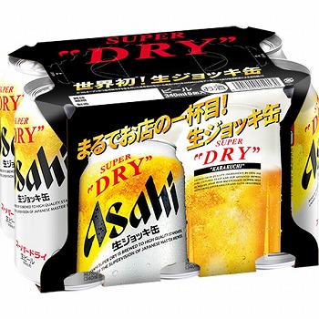 アサヒビール スーパードライ 生ジョッキ缶 ３４０ｍｌ×６ | イオン 