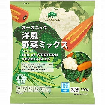 冷凍】トップバリュグリーンアイ オーガニック 洋風野菜ミックス