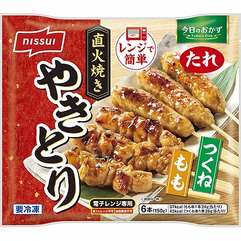 冷凍】ニッスイ 直火焼きやきとり もも・つくね 6本入（150g