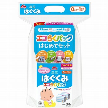 ０ヶ月～１２ヶ月頃】森永乳業 はぐくみエコらくパック はじめてセット