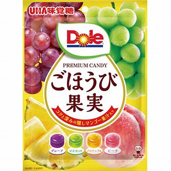 味覚糖 Dole ごほうび果実キャンディ4種アソート 84g | イオン