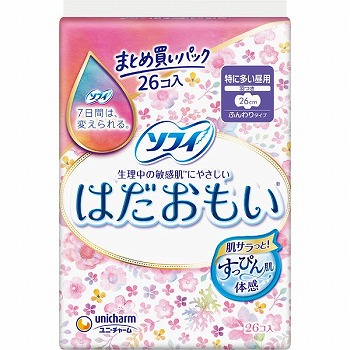 ユニ・チャーム ソフィ はだおもい 特に多い昼用 羽つき ２６枚入