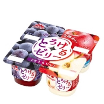 森永乳業 とろけるゼリー4個 ぶどう＋りんご 70g×4