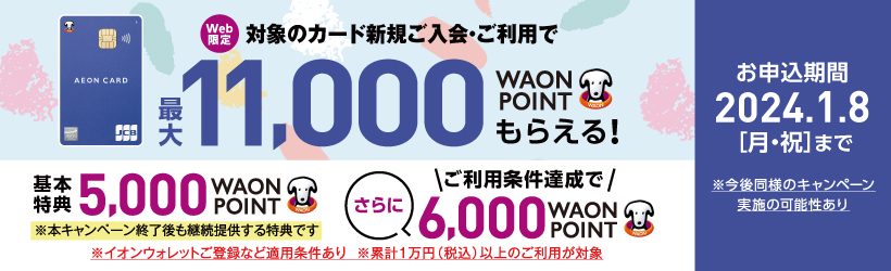 イオンクレジットカード　WEB入会キャンペーン